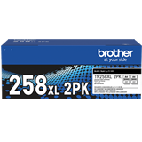 TN258XL Brother TN258XL Two Pack Black High Yield Toner Cartridge Up to 3,000 pages.